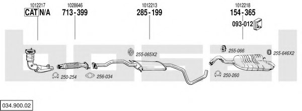 BOSAL 034.900.02 Exhaust System